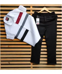 Men’s Party Wear Lycra Trouser Shirt Combo